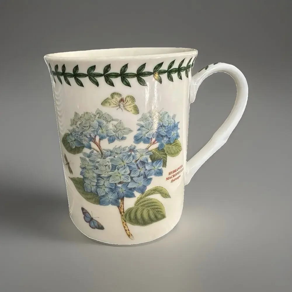 Botanic Garden Portmeirion Blue Hydrangea Macrophylla Butterfly Tea Coffee Cup